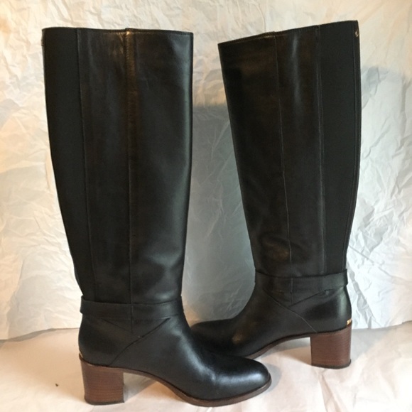 KATE SPADE BLACK KNEE BOOTS SZ-8.5 - Picture 7 of 8